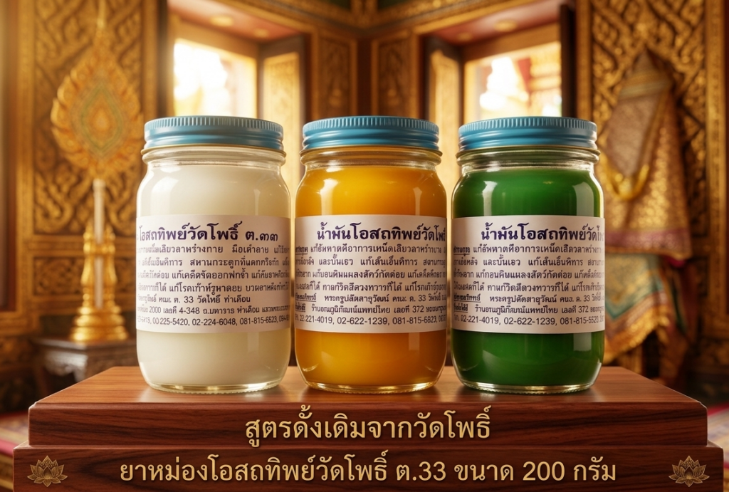 ยาหม่องโอสถทิพย์วัดโพธิ์